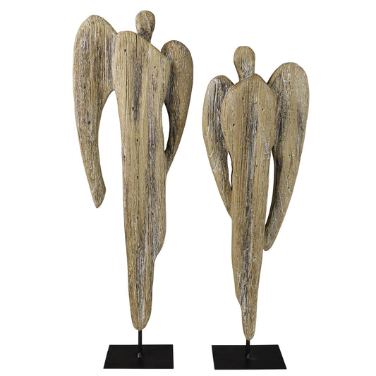 Angels, Wood - Large, Set of 2 By HomArt | Ornaments | Modishstore