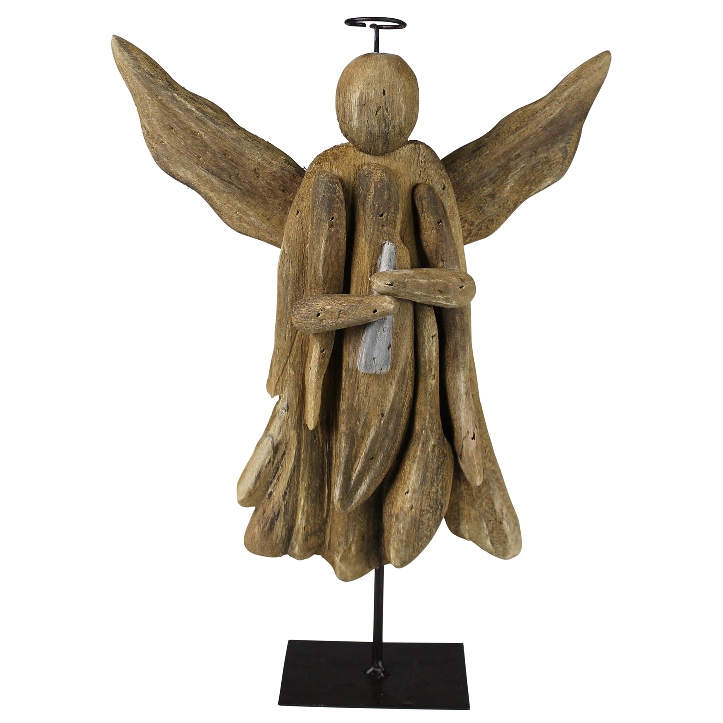 Angel on Stand, Wood - Wings Out Set Of 4 By HomArt | Ornaments | Modishstore