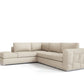 Beige Italian Leather Reclining L Shaped Two Piece Corner Sectional By Homeroots | Outdoor Sofas, Loveseats & Sectionals | Modishstore - 1