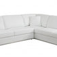 White Italian Leather Reclining L Shaped Two Piece Corner Sectional By Homeroots | Outdoor Sofas, Loveseats & Sectionals | Modishstore - 4