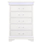 White Solid Wood Five Drawer Chest with LED Lighting By Homeroots | Dressers | Modishstore - 3