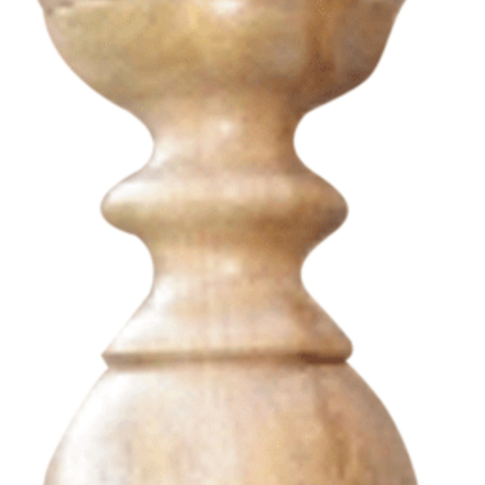 Natural Floor Solid Wood Candle Holder By Homeroots | Candle Holders | Modishstore - 3