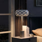 Silver Metal Table Lamp With Geometric Laser Cut Metal Shade By Homeroots | Table Lamps | Modishstore - 1