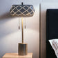 Silver Metal Table Lamp With Geometric Laser Cut Metal Shade By Homeroots | Table Lamps | Modishstore - 4