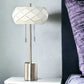 Silver Metal Table Lamp With Geometric Laser Cut Metal Shade By Homeroots | Table Lamps | Modishstore - 3