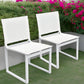 Set of Two White Aluminum Indoor Outdoor Dining Chair By Homeroots | Outdoor Chairs | Modishstore - 8