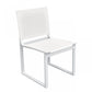 Set of Two White Aluminum Indoor Outdoor Dining Chair By Homeroots | Outdoor Chairs | Modishstore - 2