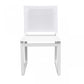 Set of Two White Aluminum Indoor Outdoor Dining Chair By Homeroots | Outdoor Chairs | Modishstore - 1