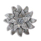 Gray and Off White Galvanized Metal Flower Hanging Dimensional Sculpture By Homeroots | Wall Decor | Modishstore - 2