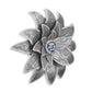 Gray and Off White Galvanized Metal Flower Hanging Dimensional Sculpture By Homeroots | Wall Decor | Modishstore - 6