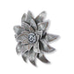 Gray and Off White Galvanized Metal Flower Hanging Dimensional Sculpture By Homeroots | Wall Decor | Modishstore - 3