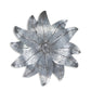 Gray and Off White Galvanized Metal Flower Hanging Dimensional Sculpture By Homeroots | Wall Decor | Modishstore - 4