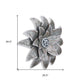 Gray and Off White Galvanized Metal Flower Hanging Dimensional Sculpture By Homeroots | Wall Decor | Modishstore - 7