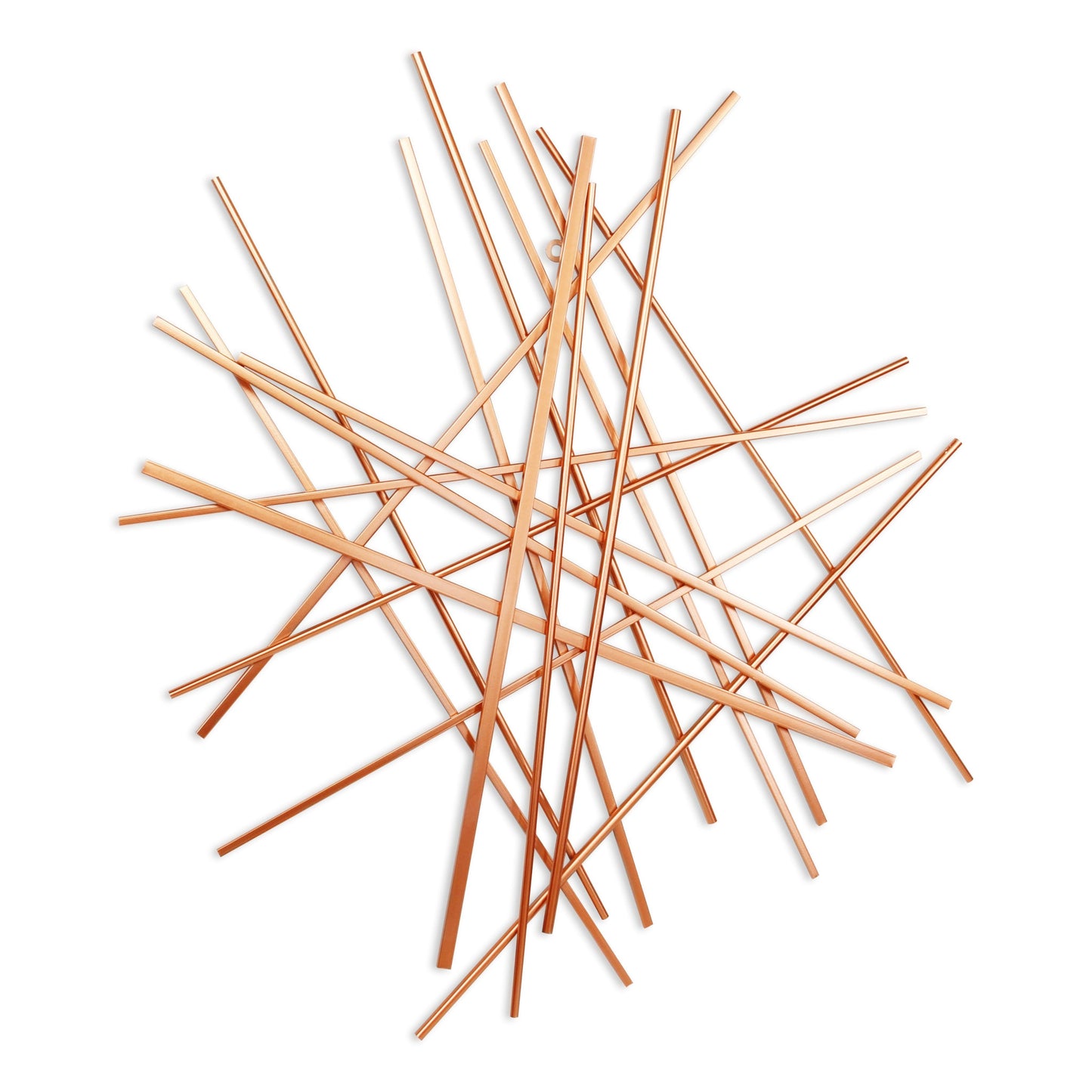 Rose Gold Metal Abstract Lines Hanging Dimensional Sculpture By Homeroots | Wall Decor | Modishstore - 2