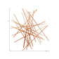 Rose Gold Metal Abstract Lines Hanging Dimensional Sculpture By Homeroots | Wall Decor | Modishstore - 6
