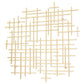 Gold Metal Abstract Lines Hanging Dimensional Sculpture By Homeroots | Wall Decor | Modishstore - 7