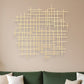 Gold Metal Abstract Lines Hanging Dimensional Sculpture By Homeroots | Wall Decor | Modishstore - 1