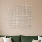 Silver Metal Abstract Lines Hanging Dimensional Sculpture By Homeroots | Wall Decor | Modishstore - 4