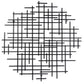 Black Metal Abstract Lines Round Hanging Dimensional Sculpture By Homeroots | Wall Decor | Modishstore - 5