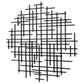 Black Metal Abstract Lines Round Hanging Dimensional Sculpture By Homeroots | Wall Decor | Modishstore - 7