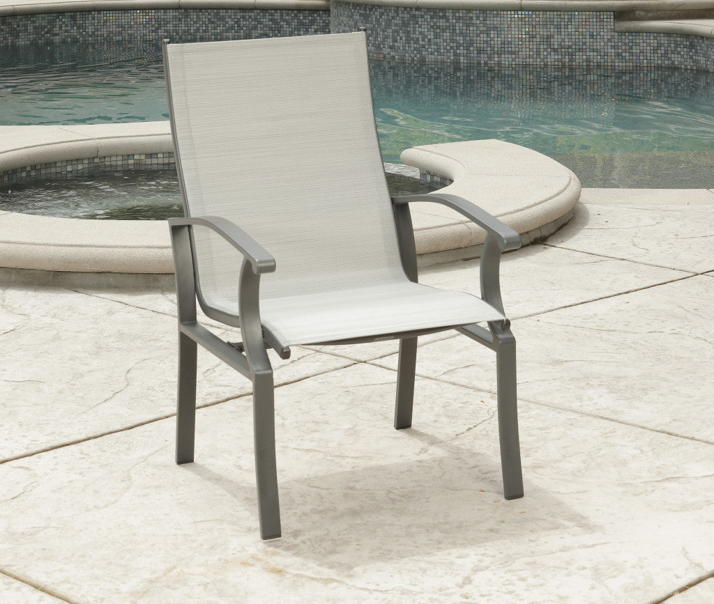 Seven Piece Black and Gray Rectangular Glass Dining Set with Six Chairs By Homeroots | Outdoor Dining Sets | Modishstore - 3