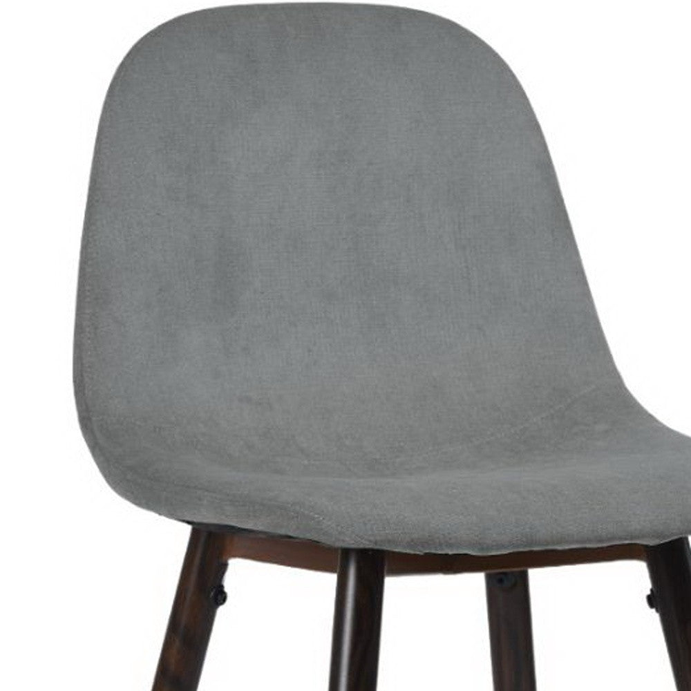 Set of Two Gray And Gold Steel Counter Height Bar Chairs By Homeroots | Bar Stools | Modishstore - 3