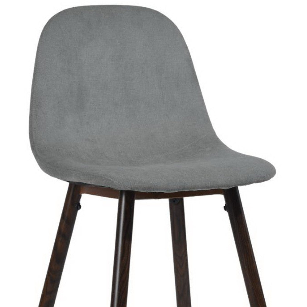 Set of Two Gray And Gold Steel Counter Height Bar Chairs By Homeroots | Bar Stools | Modishstore - 4