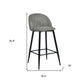 Set of Two Gray And Black Steel Low Back Counter Height Bar Chairs By Homeroots | Bar Stools | Modishstore - 4