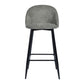 Set of Two Gray And Black Steel Low Back Counter Height Bar Chairs By Homeroots | Bar Stools | Modishstore - 7