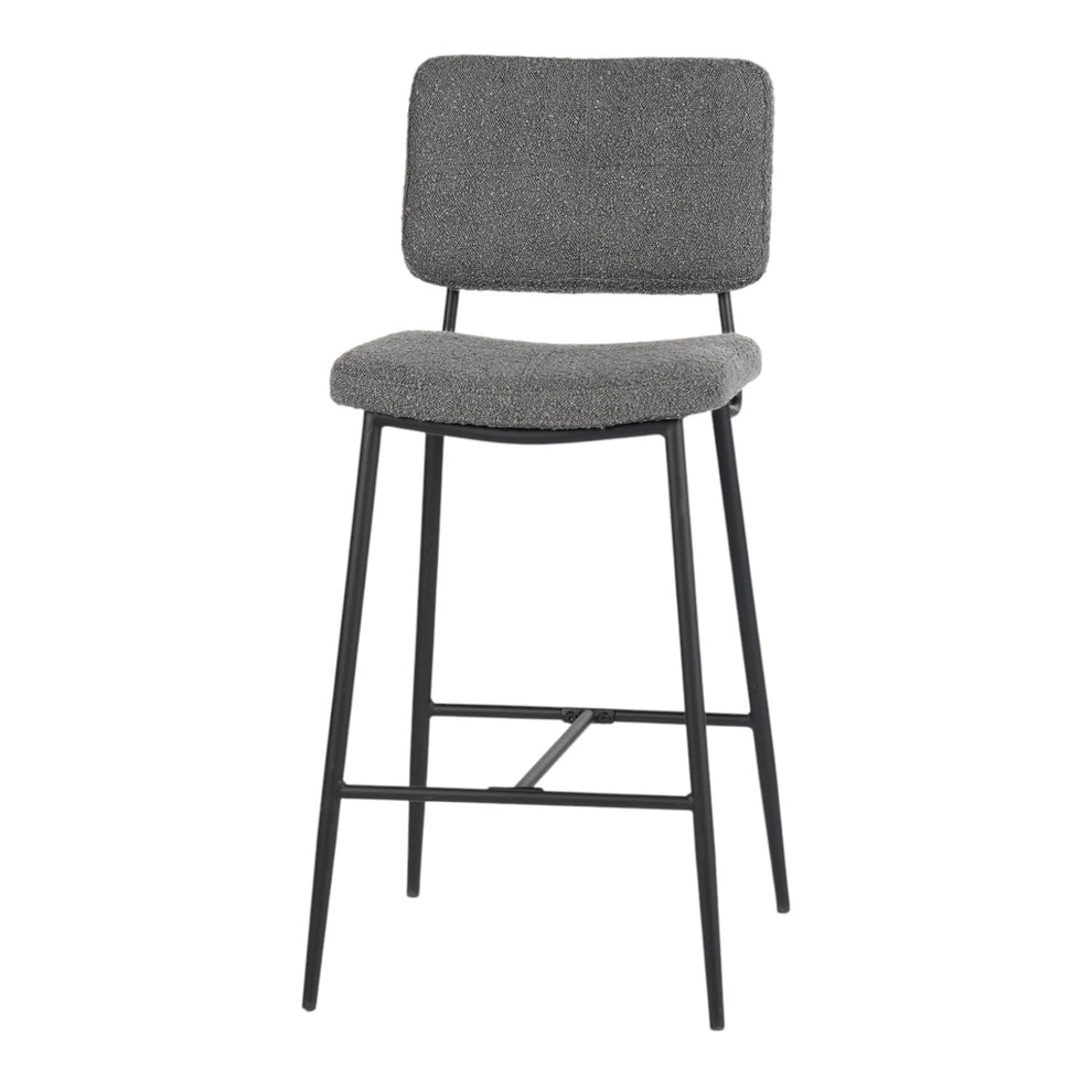 Set of Two Green and Black Manufactured Wood and Steel Low Back Bar Height Bar Chairs By Homeroots | Bar Stools | Modishstore - 2