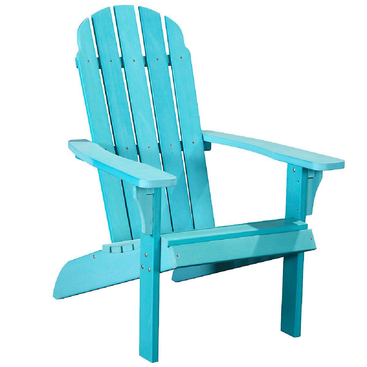 Blue Heavy Duty Plastic Adirondack Chair By Homeroots | Outdoor Chairs | Modishstore - 3