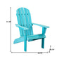 Blue Heavy Duty Plastic Adirondack Chair By Homeroots | Outdoor Chairs | Modishstore - 6