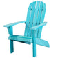 Blue Heavy Duty Plastic Adirondack Chair By Homeroots | Outdoor Chairs | Modishstore - 2