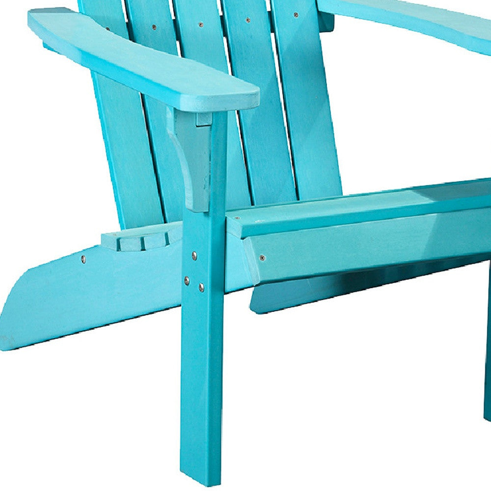 Blue Heavy Duty Plastic Adirondack Chair By Homeroots | Outdoor Chairs | Modishstore - 4