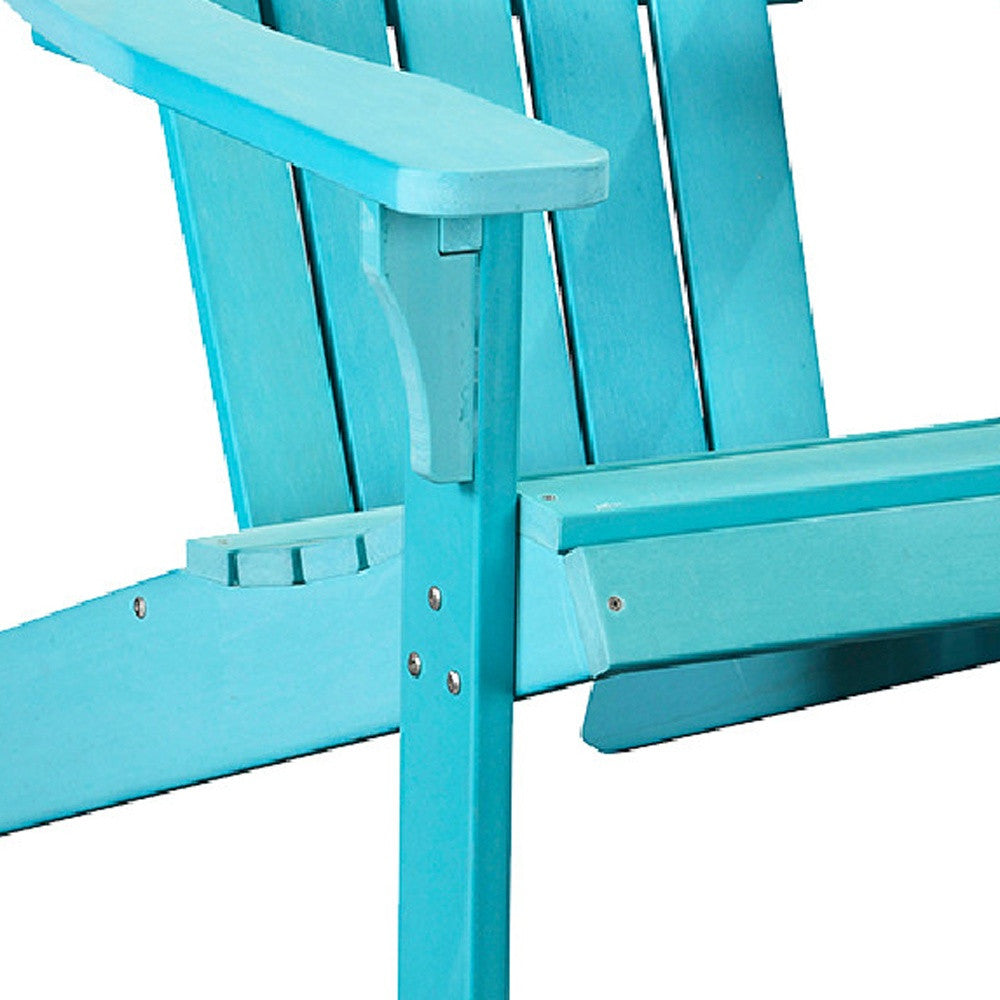 Blue Heavy Duty Plastic Adirondack Chair By Homeroots | Outdoor Chairs | Modishstore - 5