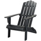 Black Heavy Duty Plastic Indoor Outdoor Adirondack Chair By Homeroots | Outdoor Chairs | Modishstore - 3