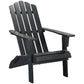 Black Heavy Duty Plastic Indoor Outdoor Adirondack Chair By Homeroots | Outdoor Chairs | Modishstore - 2