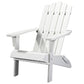 White Heavy Duty Plastic Indoor Outdoor Adirondack Chair By Homeroots | Outdoor Chairs | Modishstore - 3