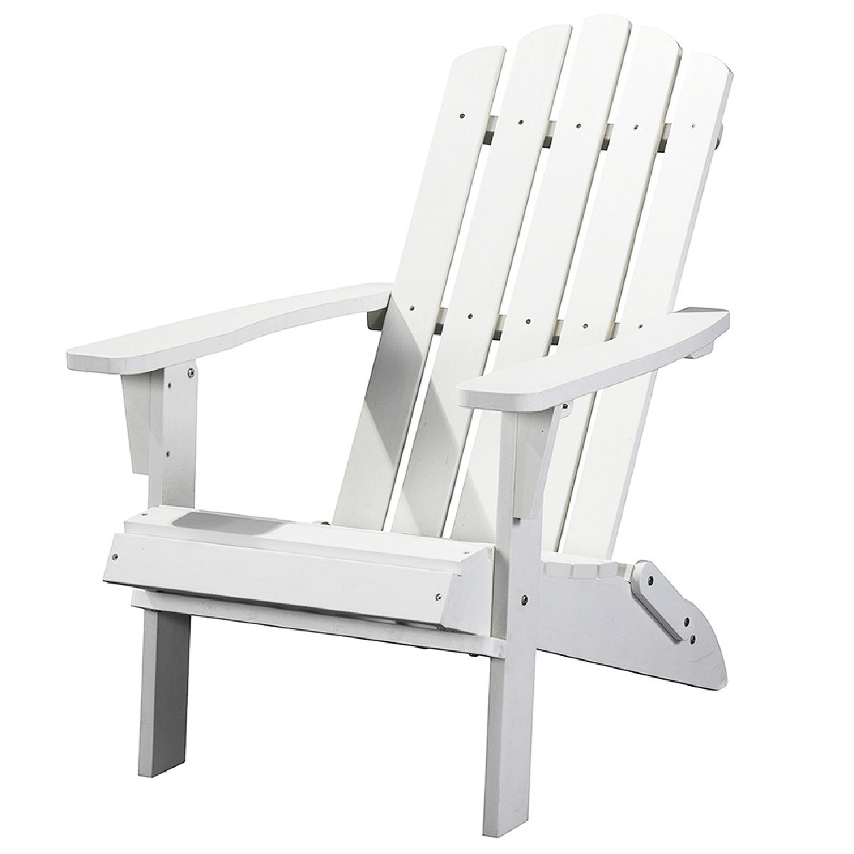 White Heavy Duty Plastic Indoor Outdoor Adirondack Chair By Homeroots | Outdoor Chairs | Modishstore - 3