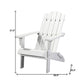 White Heavy Duty Plastic Indoor Outdoor Adirondack Chair By Homeroots | Outdoor Chairs | Modishstore - 5