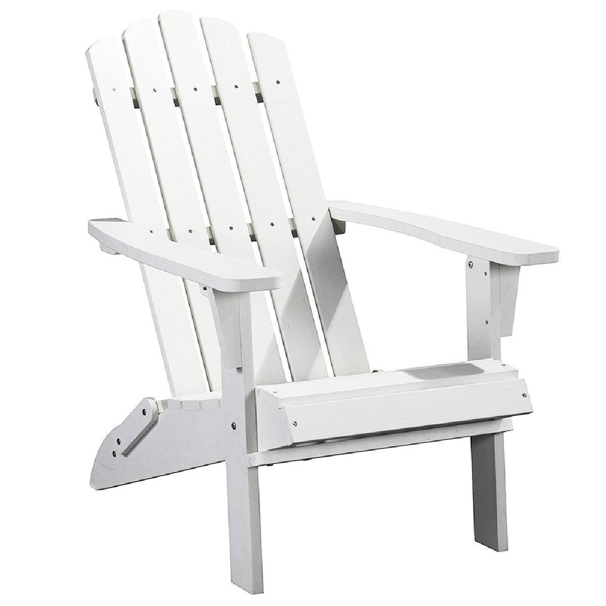 White Heavy Duty Plastic Indoor Outdoor Adirondack Chair By Homeroots | Outdoor Chairs | Modishstore - 2