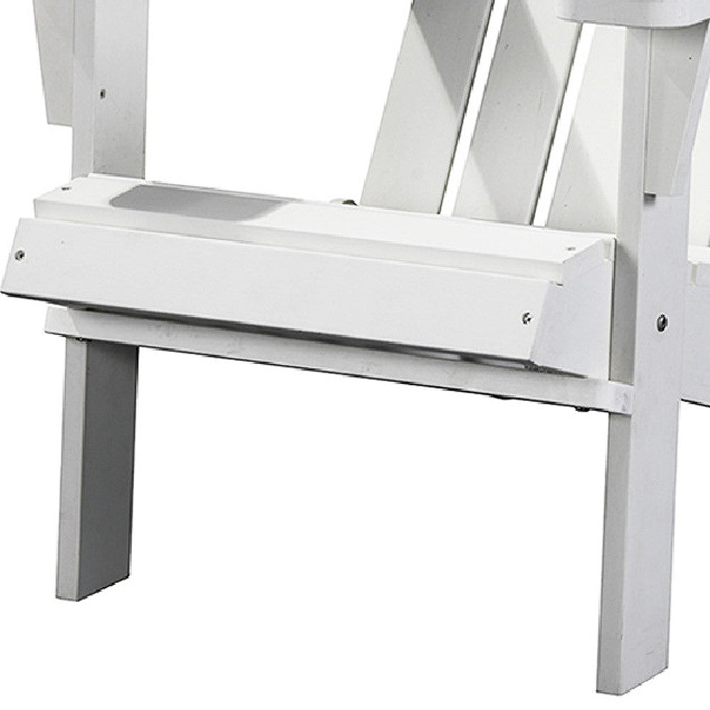 White Heavy Duty Plastic Indoor Outdoor Adirondack Chair By Homeroots | Outdoor Chairs | Modishstore - 4