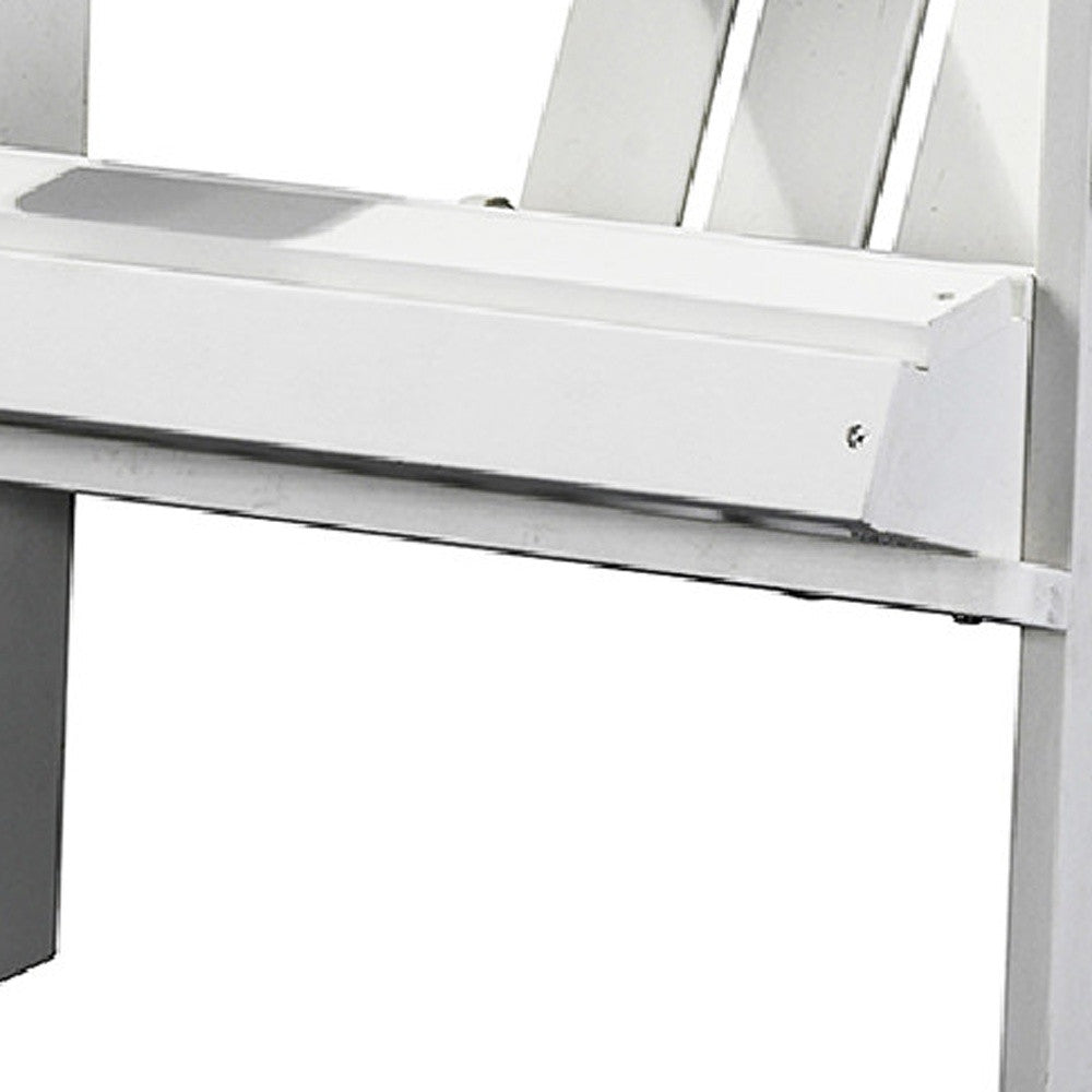 White Heavy Duty Plastic Indoor Outdoor Adirondack Chair By Homeroots | Outdoor Chairs | Modishstore - 6