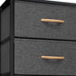 Gray And Black Steel And Fabric Six Drawer Dresser By Homeroots | Dressers | Modishstore - 5
