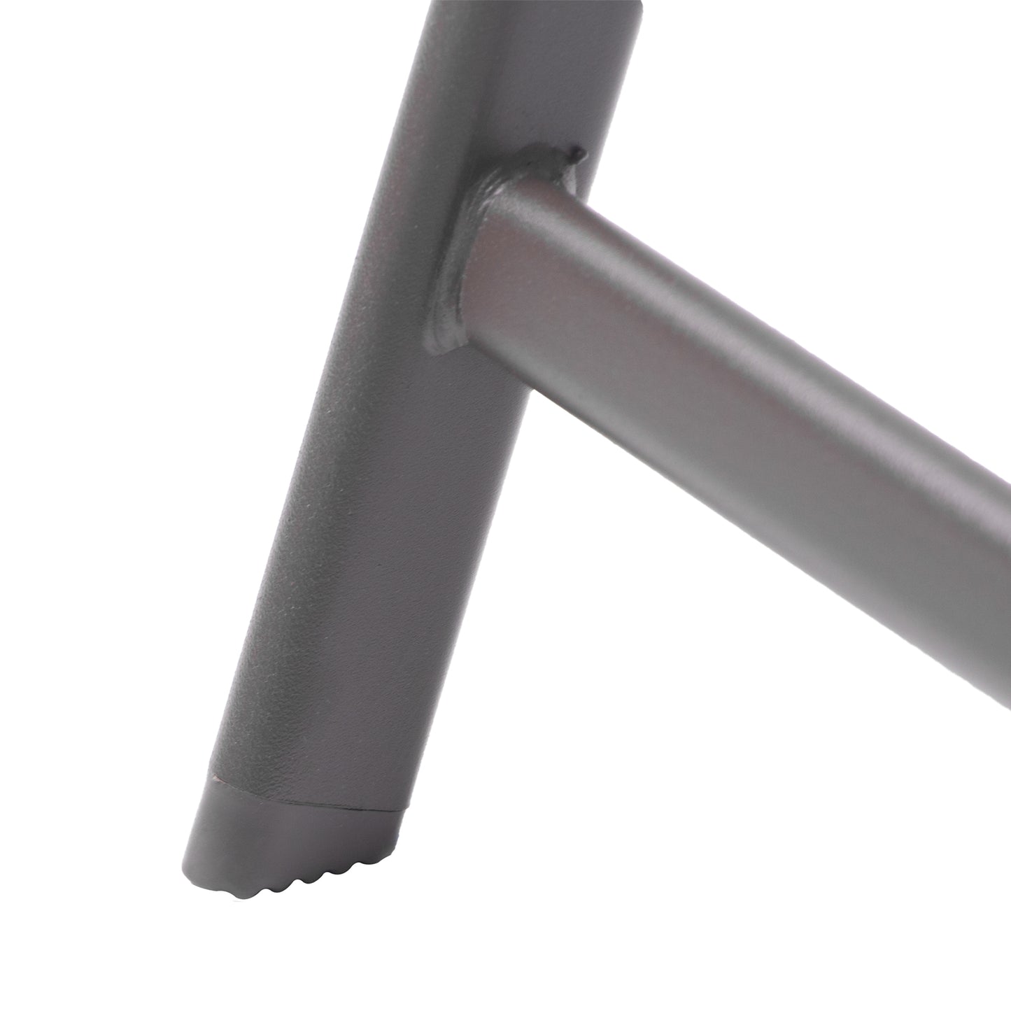 Set of Four Brown Steel Sling Outdoor Folding Arm Chairs By Homeroots | Outdoor Chairs | Modishstore - 6