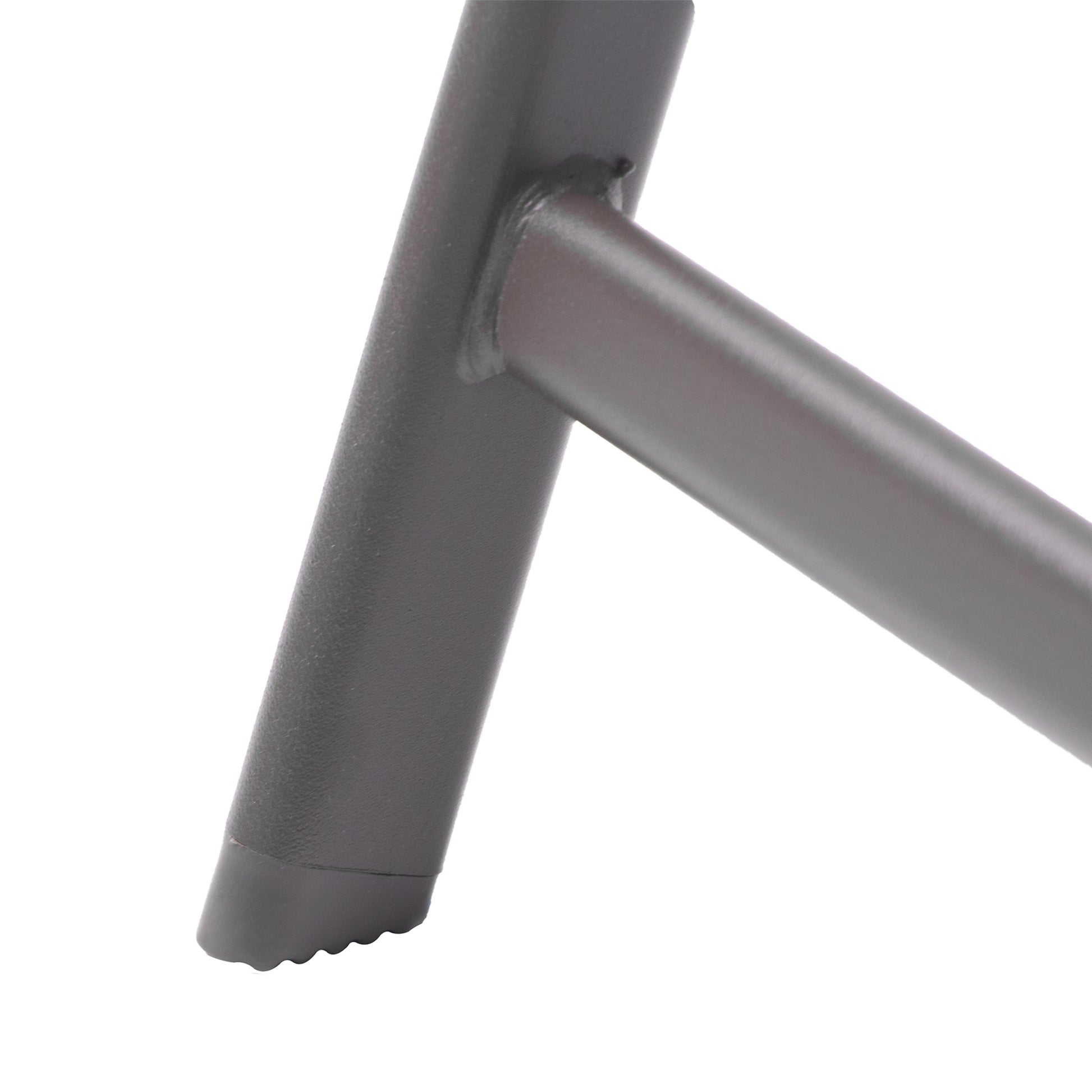 Set of Four Brown Steel Sling Outdoor Folding Arm Chairs By Homeroots | Outdoor Chairs | Modishstore - 6