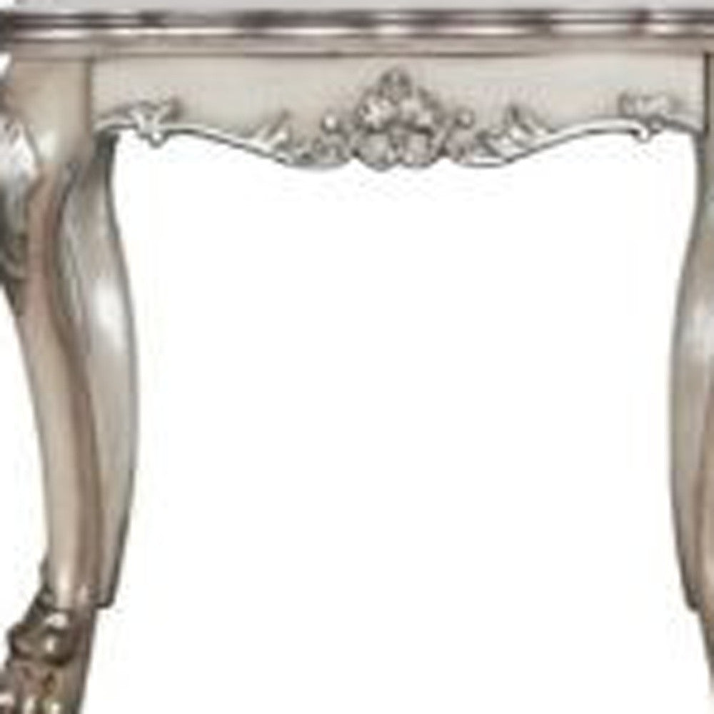 Vintage Bone White Solid Wood And Polyresin Square End Table By Homeroots | End Tables | Modishstore - 3