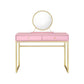 Pink Mirrored Two Drawer Dresser By Homeroots | Dressers | Modishstore - 3
