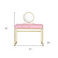 Pink Mirrored Two Drawer Dresser By Homeroots | Dressers | Modishstore - 6