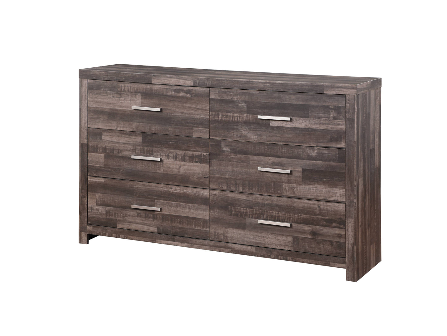 Dark Brown Solid and Manufactured Wood Six Drawer Double Dresser By Homeroots | Dressers | Modishstore - 3